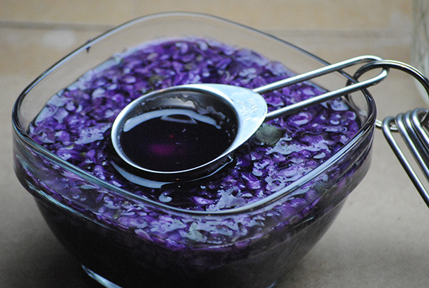 purple cabbage solution